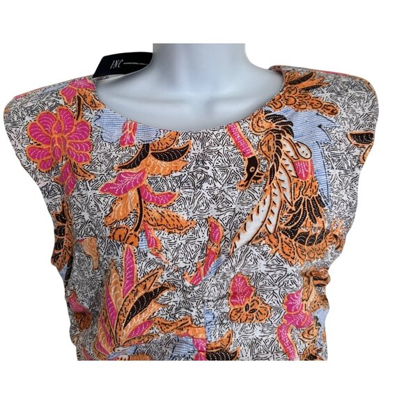 INC Concept Size Large New  Summer Sleeveless Floral Print Top Blouse - Picture 5 of 6